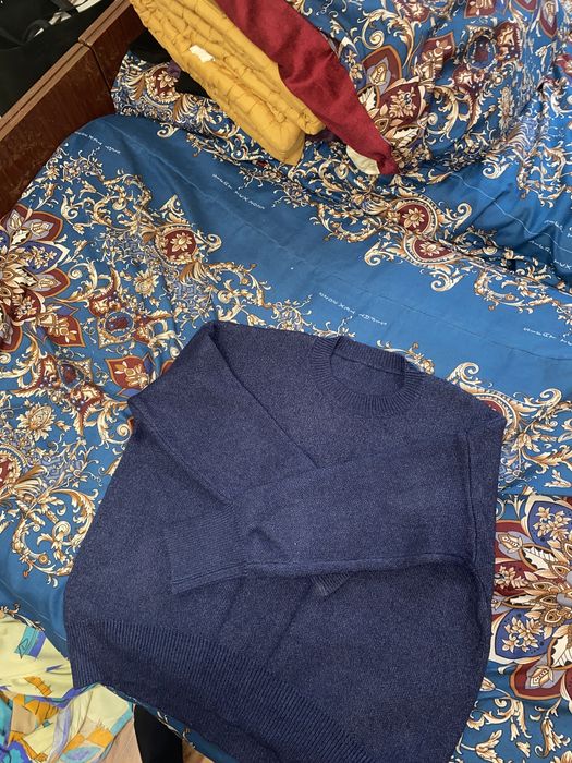 Темно синяя кофта женская