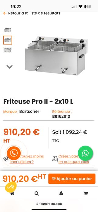 Friteuza electrica 2x10 litri