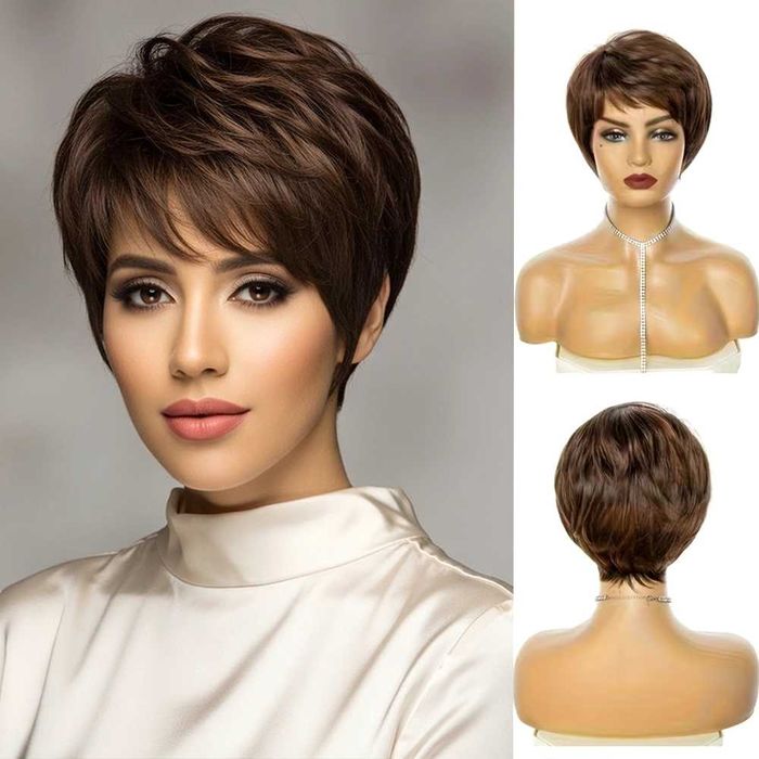 Къса дамска перука Пикси