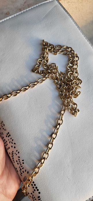 Poseta plic dantelat alb cu auriu