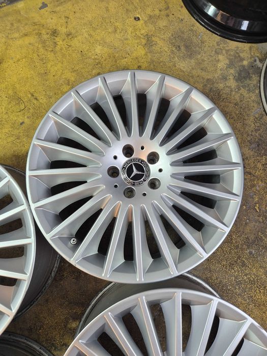 4 Jante Aliaj 5x112 19'' OEM Mercedes S-Class W222 - 2 Latmi 8.5J ET 36 / 9.5J ET 43.5 + Senzori OEM Mercedes