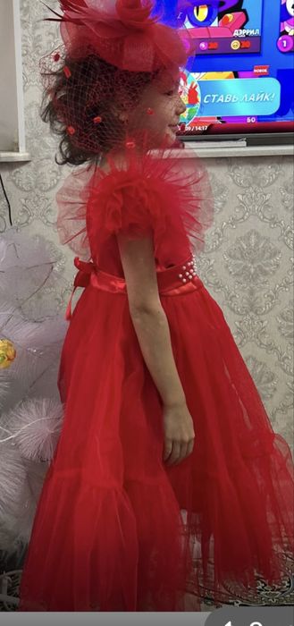 Платья красный 5-6-7 жас