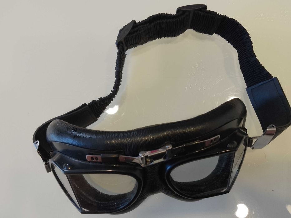 Ochelari moto/Oldtimer Cabrio BARUFFALDI Vintaco Nero - originali, noi