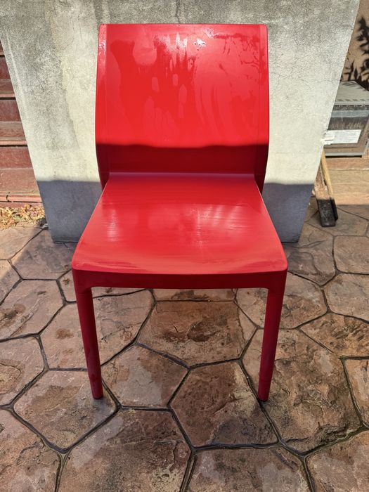 Vand scaun polipropilena rosu terasa horeca/gradina