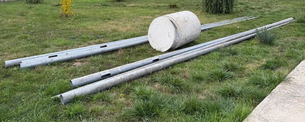 Stalpi iluminat stradal/curte conici galvanizati