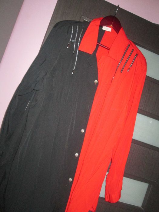 camasa rosu/negru dame 58/60