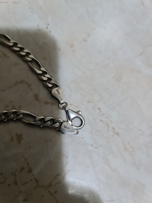 Lant argint italy 925,model figaro 3 zale cu una,nou impecabil