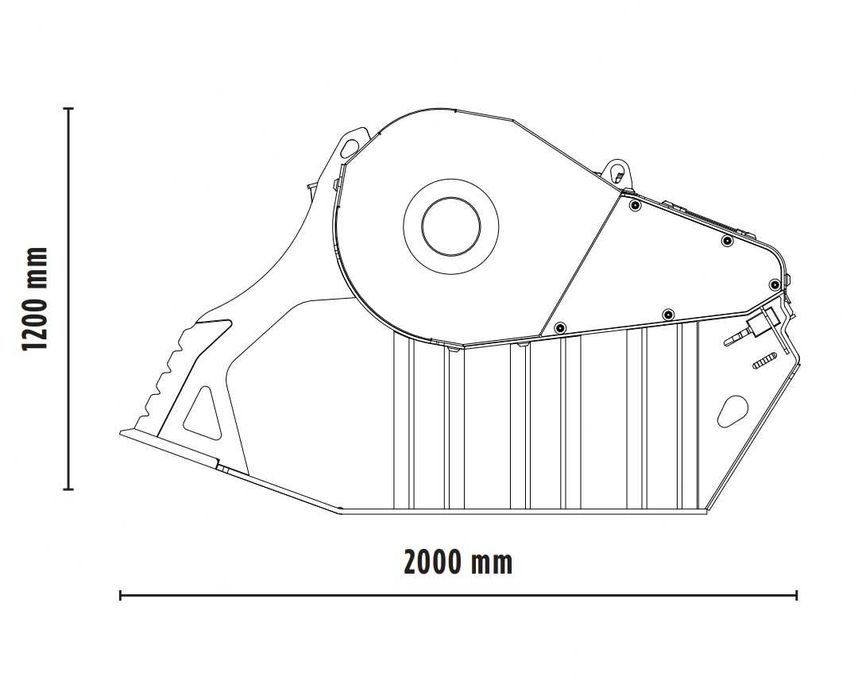 Cupă concasare MB BF70.2 S4 – excavatoare 14–20 t