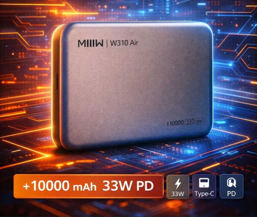 Xiaomi MiiW MagSafe Power Bank 10000 mAh 33W ультратонкий