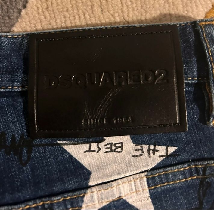 Dsquared2 blugi originali, marimea 50, albastri cu stele