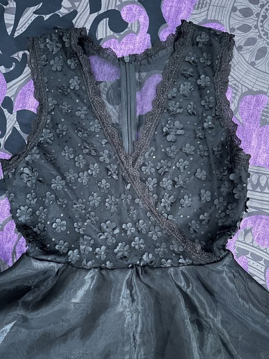 Черна къса рокля размер С