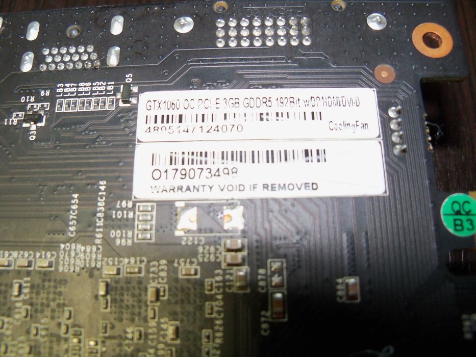 Видеокарта KFA2 GTX 1060 3GB GDDR5 192Bit, с кабел за изнасяне