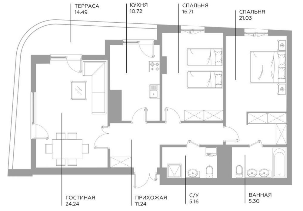Срочная Продажа 3х ком 103м2 ЖК Infinity Садык Азимова Ц-1
