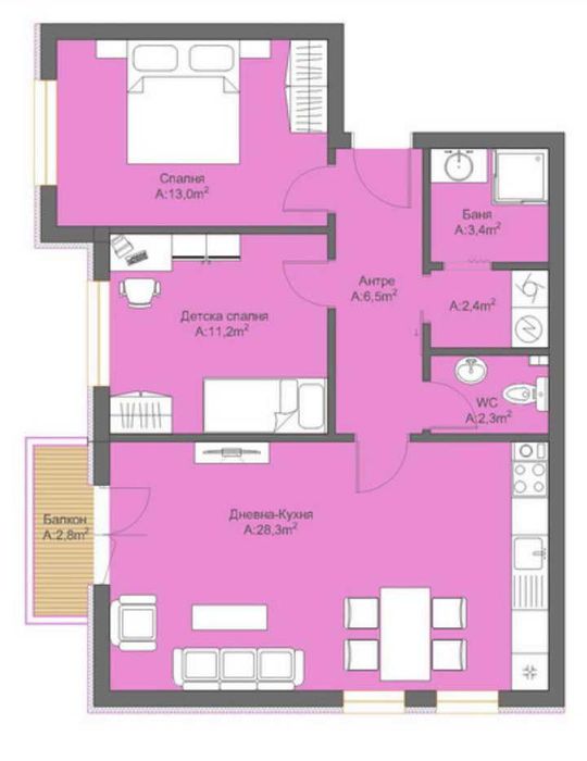 Продава се Тристаен апартамент в Велинград - 96 кв.м за 485 €/кв.м - Снимка #4