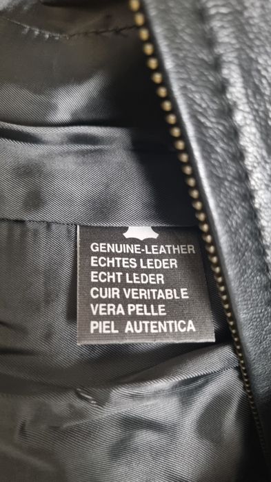Haina piele naturala manusa neagra M