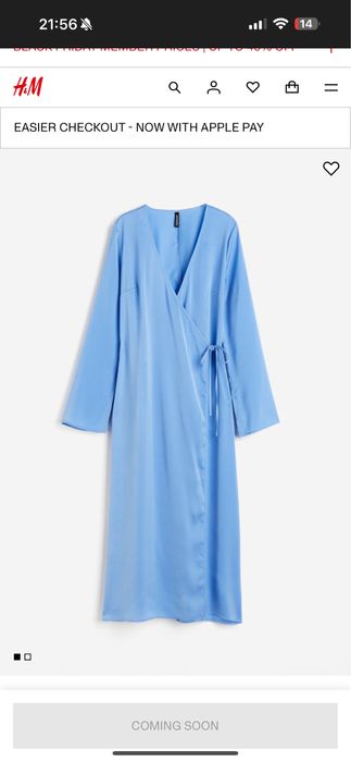 Rochie midi hm M satin