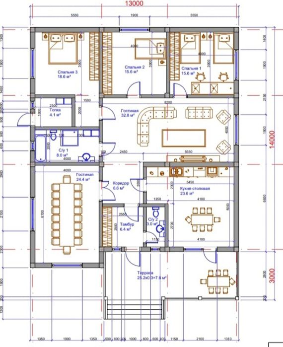 Продается кирпичный дом без крыши!