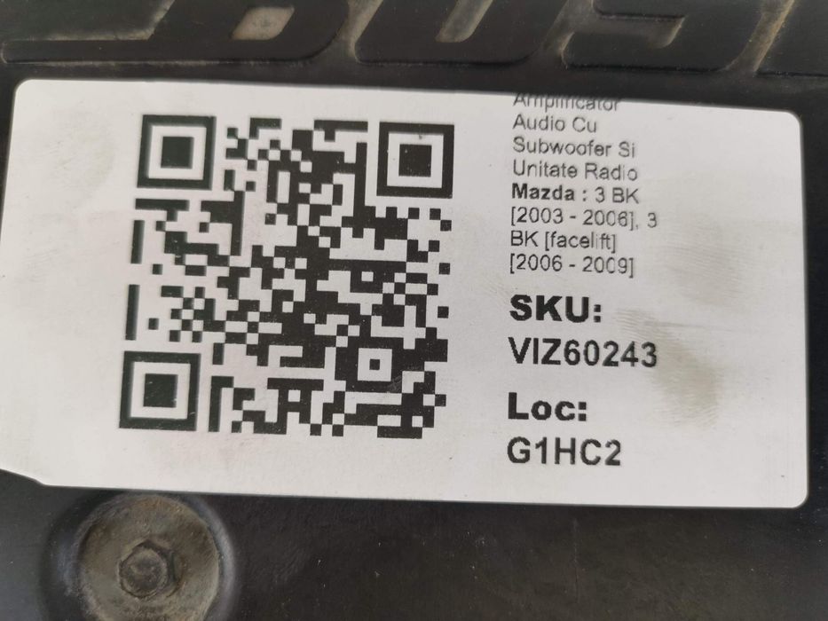 Amplificator Audio Cu Subwoofer Si Unitate Radio Mazda  3 BK 2003 2004