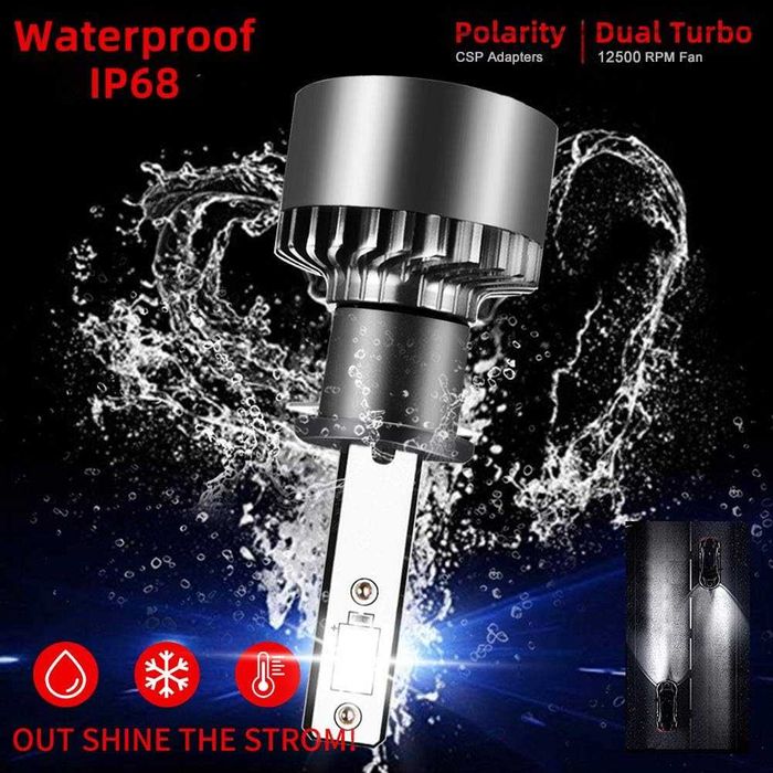 LTPAG H1 LED крушки 72W 12000LM дълги или къси светлини за автомобил