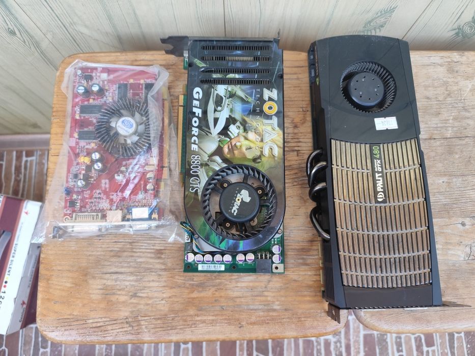 Старая техника, телефоны, платы, видеокарты