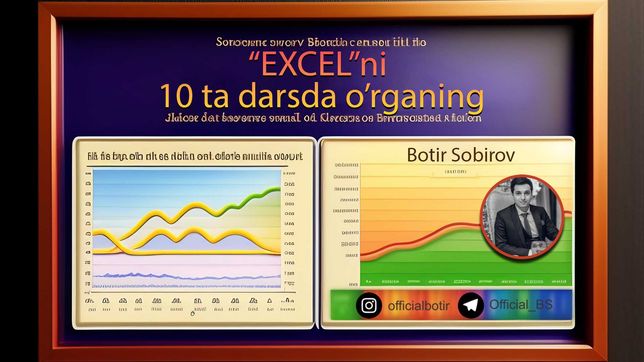 OSON EXCEL 10 TA VIDEO DARSLIK. 70 tadan ortiq mavzu.