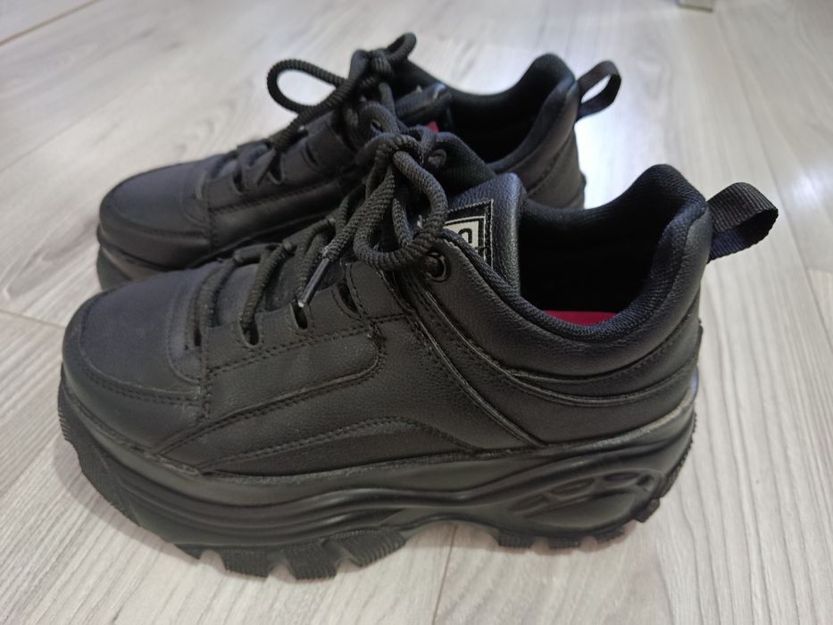 Adidași negri înalți platforma Punk Rock Goth Altercore mărimea 37