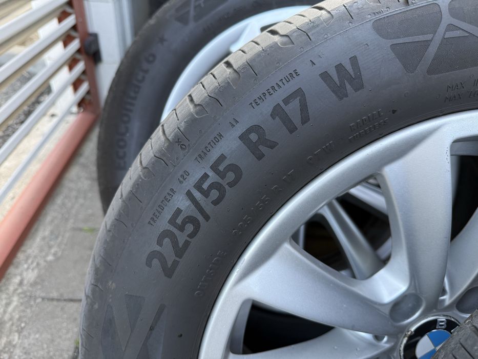 Jante originale BMW F10 F11 17” cu anvelope 225 55 17 Continental