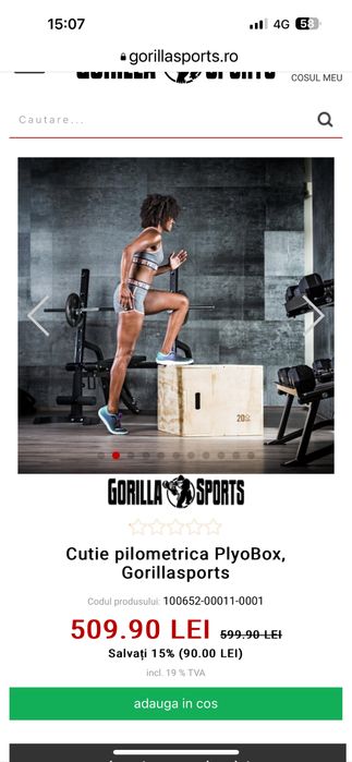 Cutie pilometrica PlyoBox, Gorillasports noua Germany