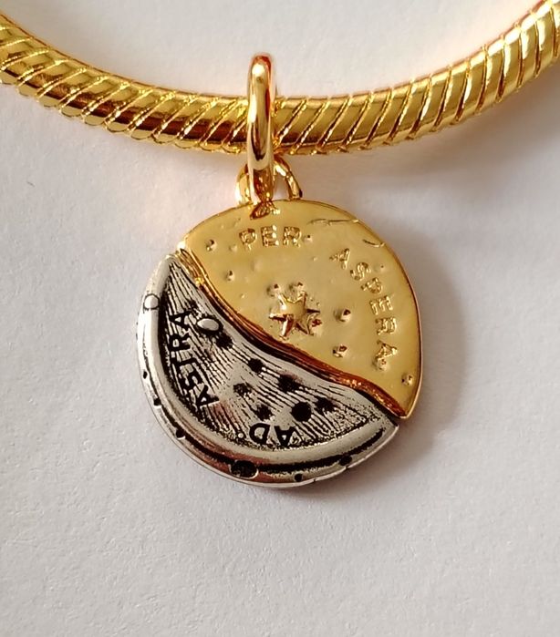 Pandantiv Pandora ME Soare și Luna Silver Gold S925 Ale