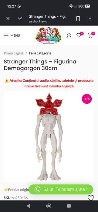 Figurin articulata Stranger things