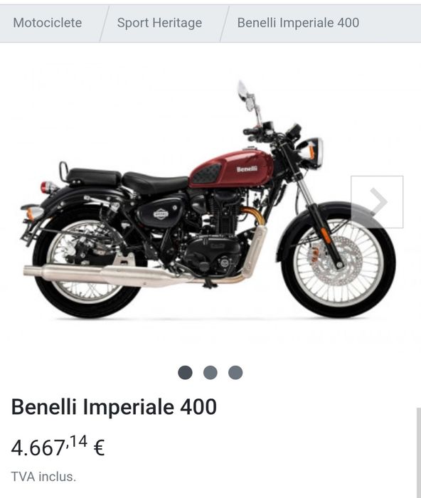 Motocicleta Benelli Imperiale 400
