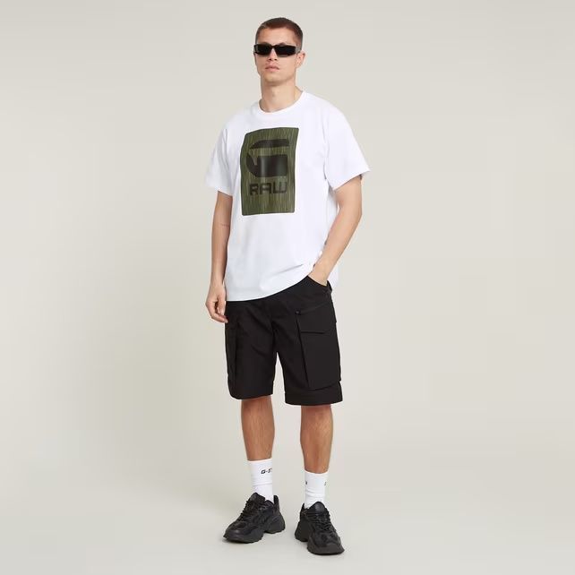 Уголемена тениска G-Star Raw Burger M , L но а мъжка оригинална бяла