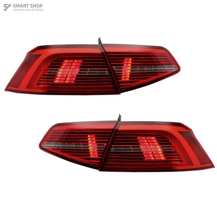 Stopuri LED compatibil cu VW Passat B8 3G (2015-2019) Sedan Matrix R line cu semnal dinamic