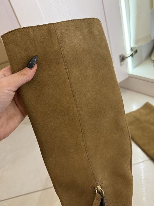 Налични нови дамски ботуши/чизми ZARA 36 номер от естествен велур