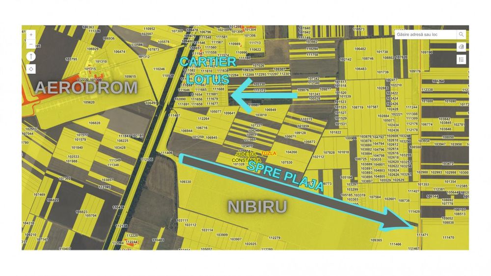 Teren intravilan construibil pe partea cu Marea in zona Aerodrom NIBIR