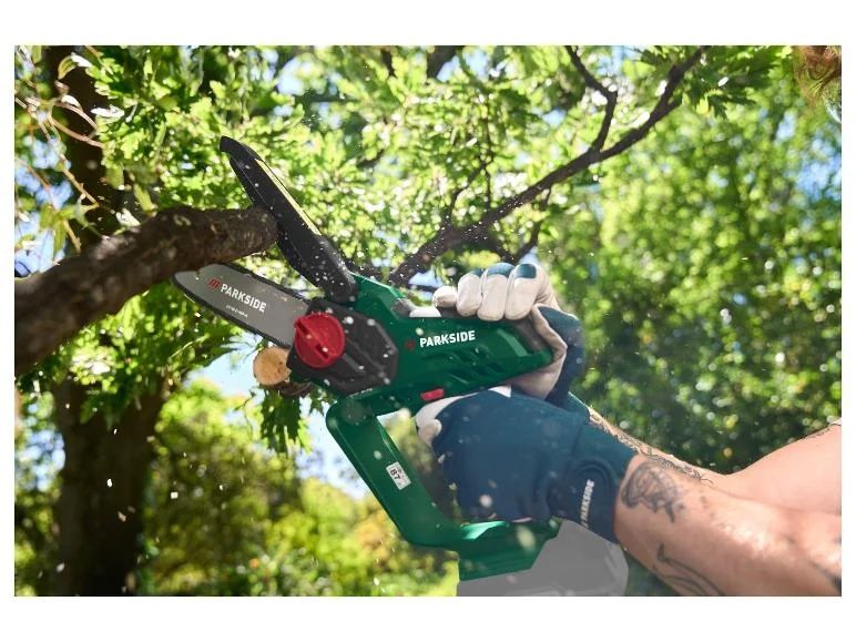 PARKSIDE Акумулаторен верижен трион 20V, Парксайд резачка за клони 20V