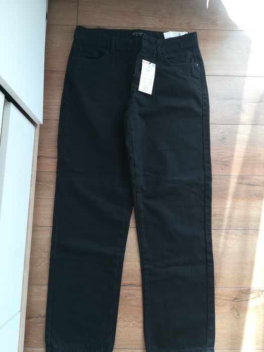 blugi negri largi, marimea 36/M,Mohito