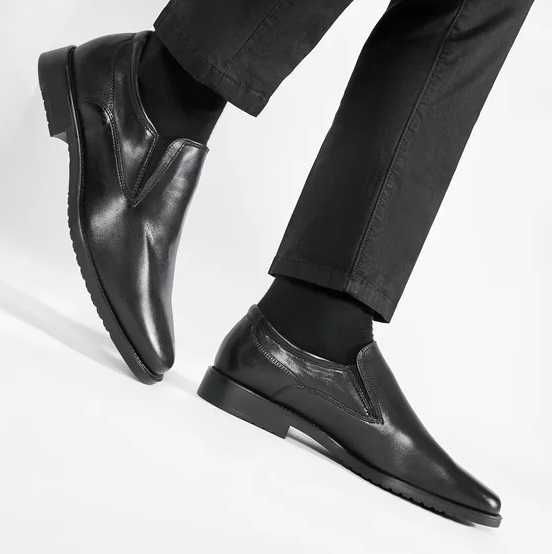 Pantofi loafer 41 42 slip on premium Salamander NOI piele naturala