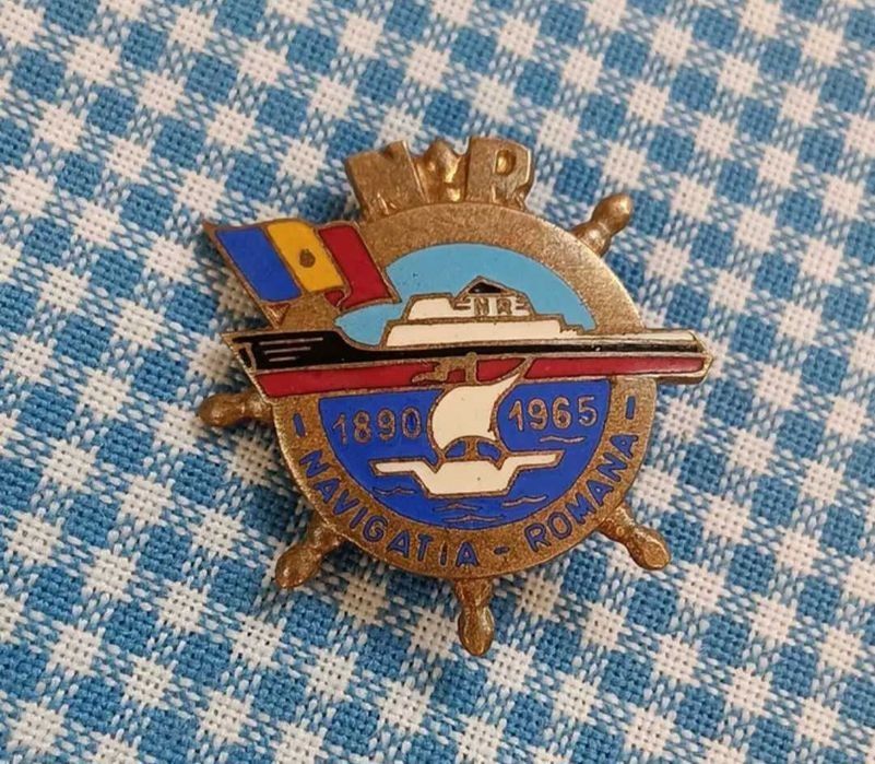 Insigna veche Romaneasca Navala,Navigația Romana 1890-1965 de colectie