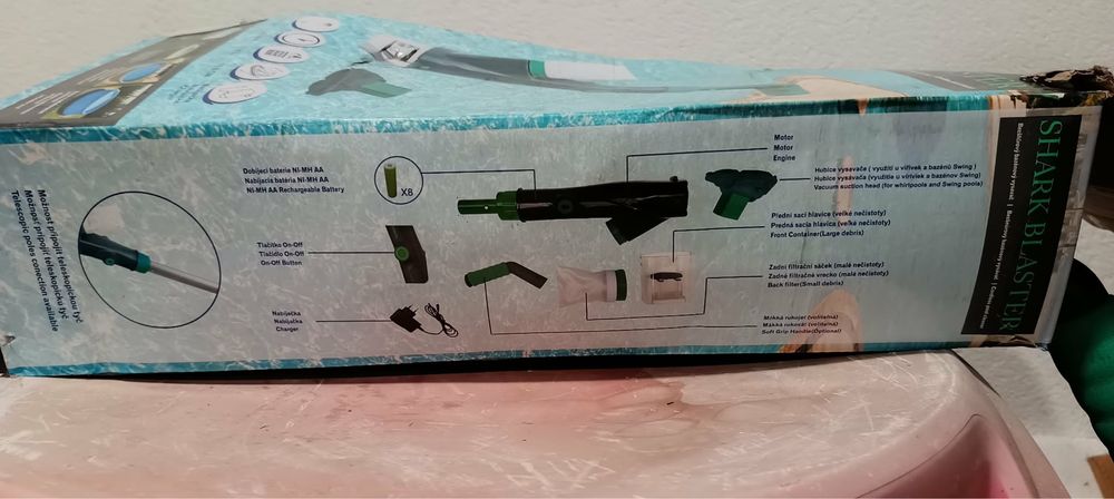 Ръчна прахосмукачка с батерия Shark Blaster за мини басейни и вани