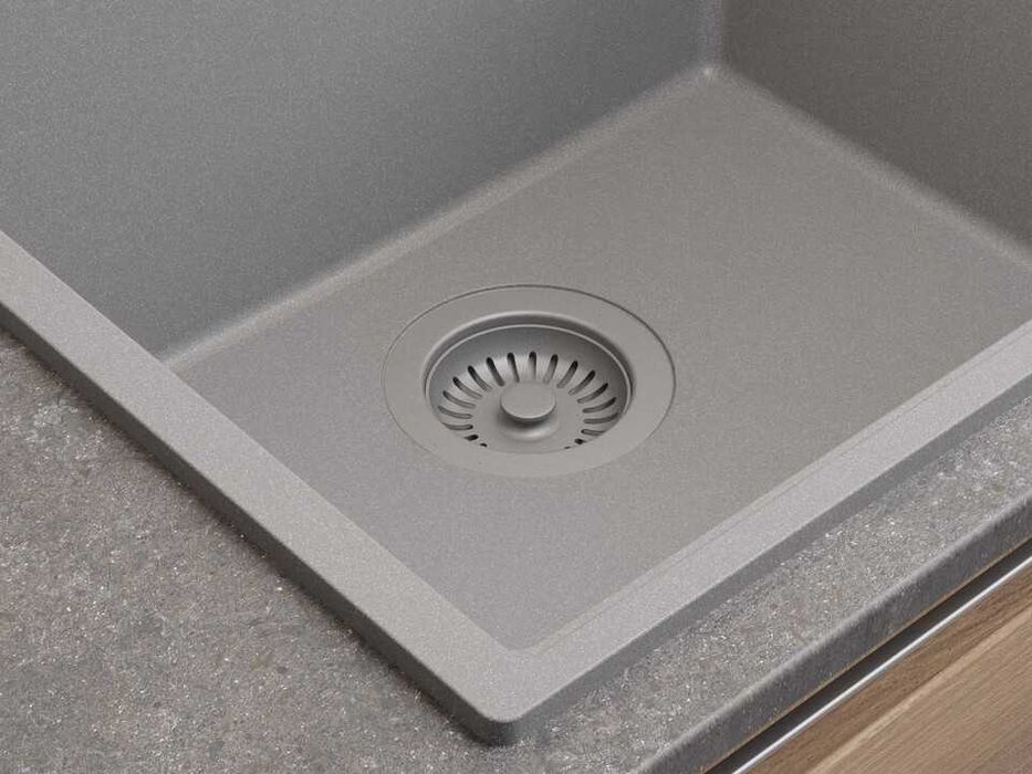 Сив смесител за кухня с изтегляща глава, 2 режима на струя - 9020