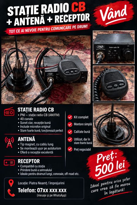 Statie pni+antenă+receptor