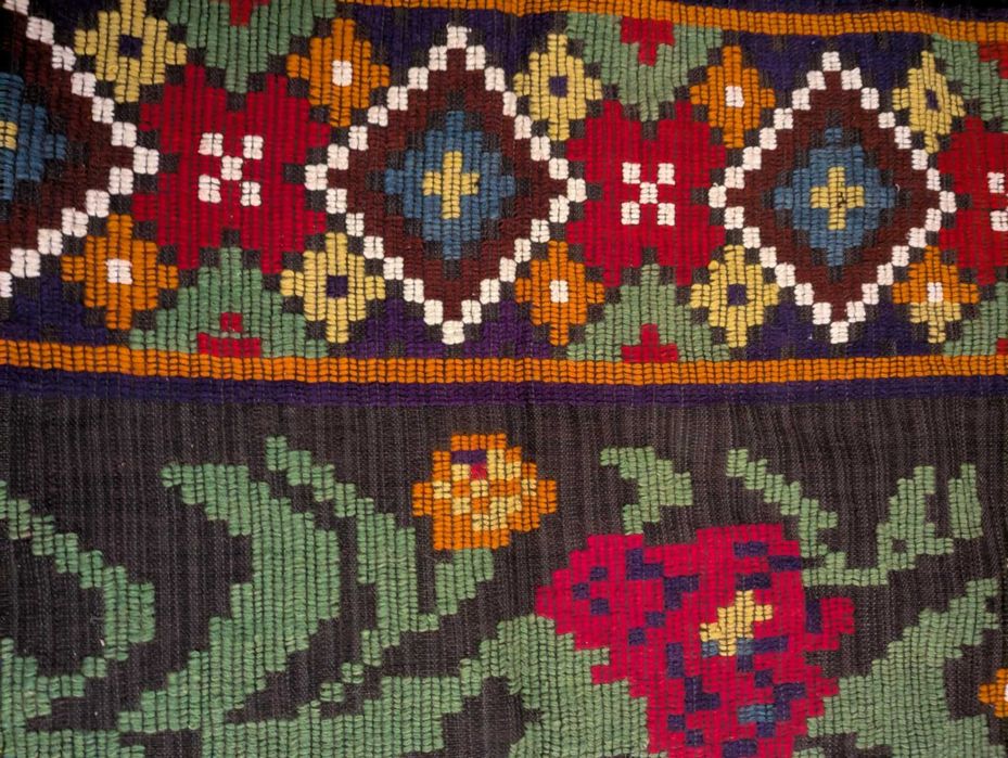 Chilim/covor tradițional Oltenesc țesut manual piesă autentică, 1940