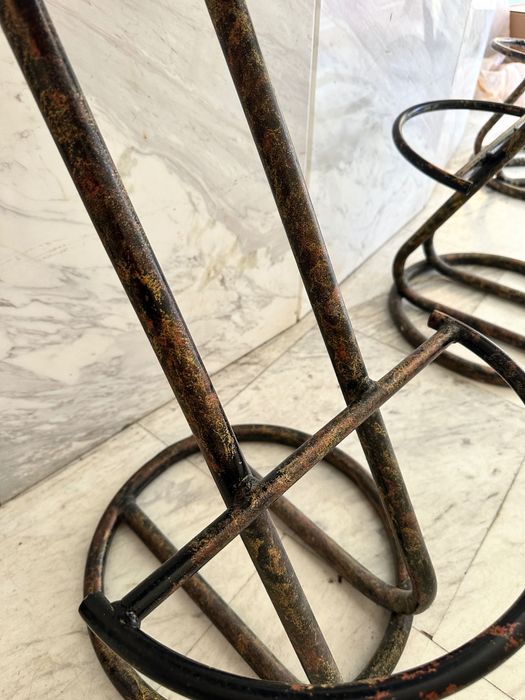 Бар стол с кожена тапицерия