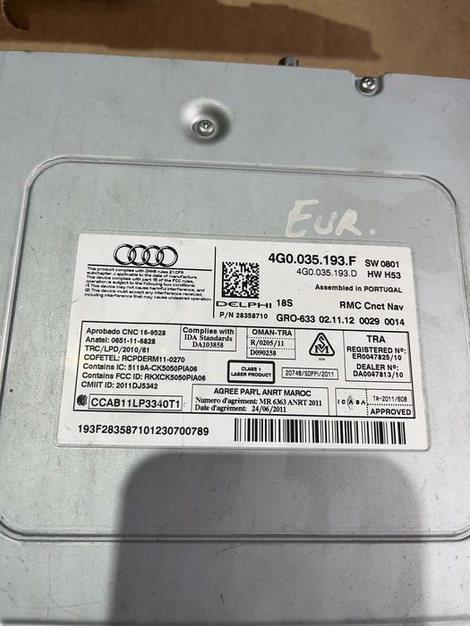 Unitate multimedia / modul navigatie Audi A6 C7 A7 4G