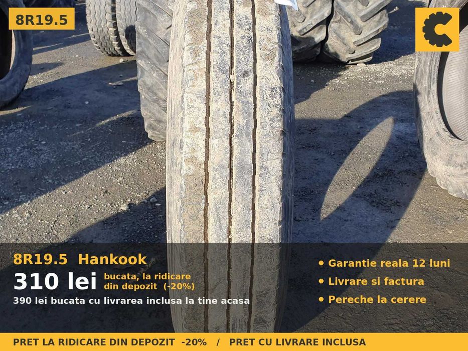 Anvelope Cauciucuri 8-19.5 8R19.5 8 19.5 8x19.5 8195 Hankook Remorca Implement Flotatie SH Second Hand DISCOUNT Oferta Pret Bun Reducere Livrare