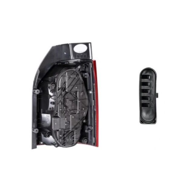 Stop, lampa spate VW Transporter/Multivan (T6), 04.2015-, cu 1 usa, TYC, partea stanga, cu lampa ceata spate; tip bec P21/5W+W21W+W5W; fara soclu bec