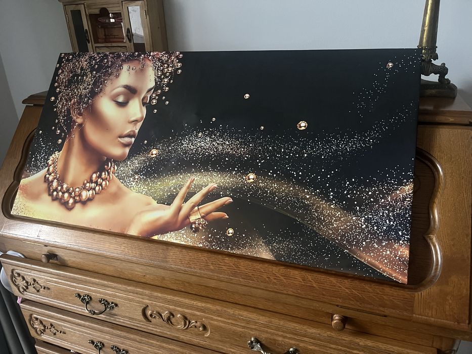 Tablou canvas Fata cu Aur