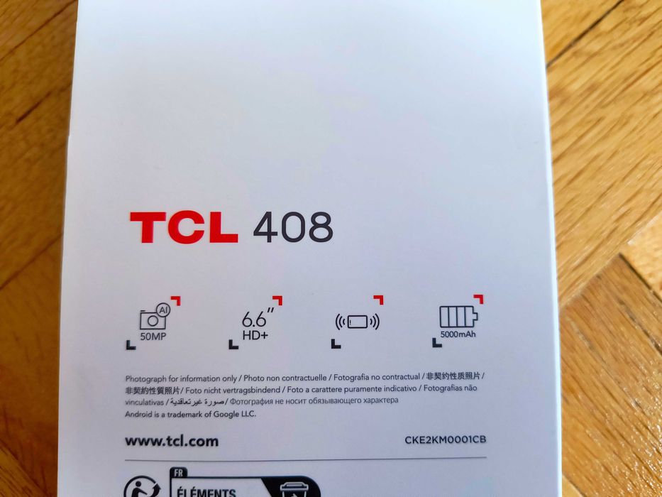 Запечатан чисто нов смартфон TCL 408