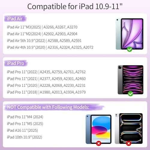 Нов Калъф с Bluetooth клавиатура за таблет iPad Air 11 M3/M2, Pro 11